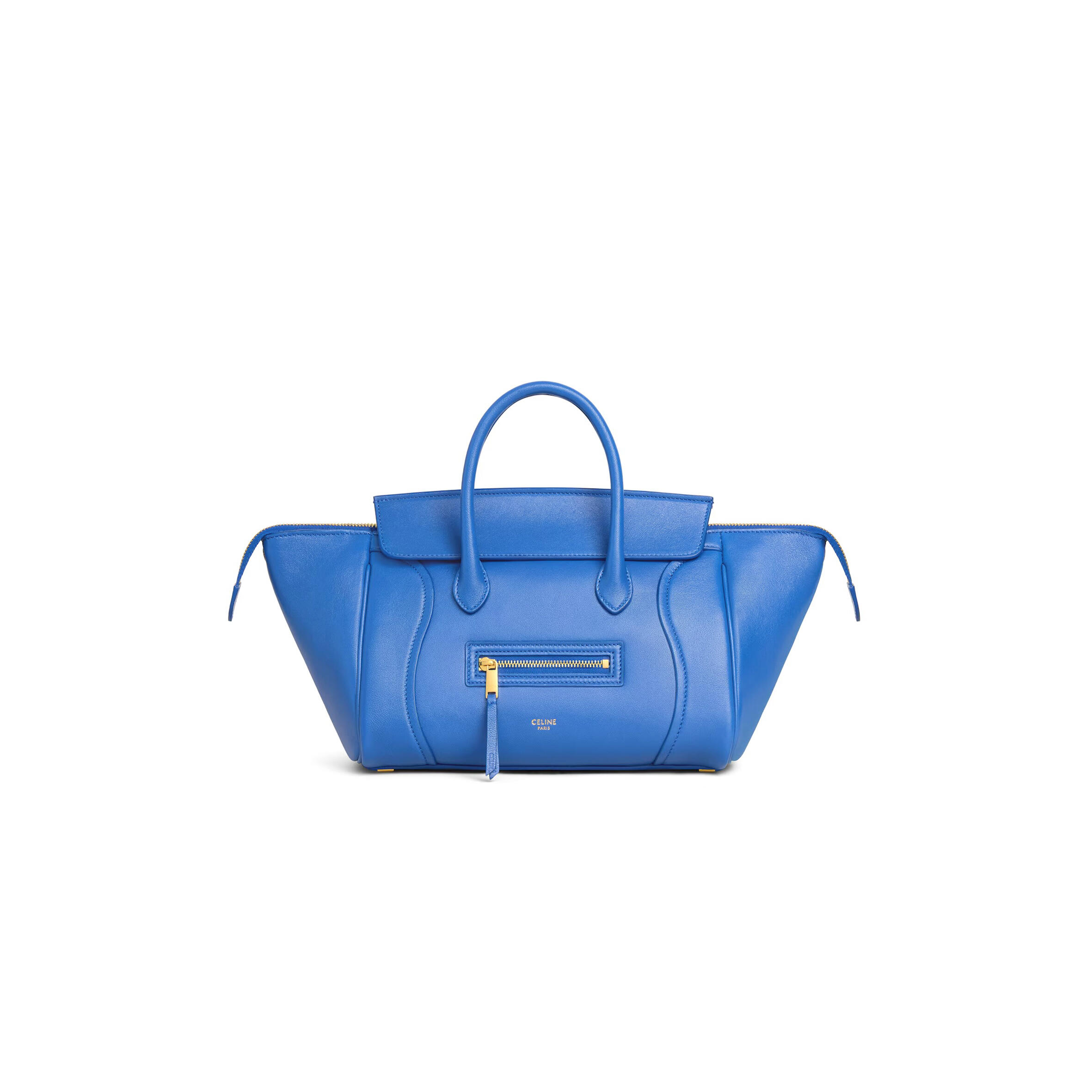 CELINE SMALL NEW LUGGAGE IN SUPPLE SHINY LAMBSKIN 124213GW2.GFU9 (24*15.5*11cm)